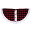Northlight 48" Black And Red Buttoned Buffalo Plaid Christmas Tree Skirt