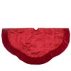 Northlight 48" Red Glittered Swirl Trimmed Christmas Tree Skirt