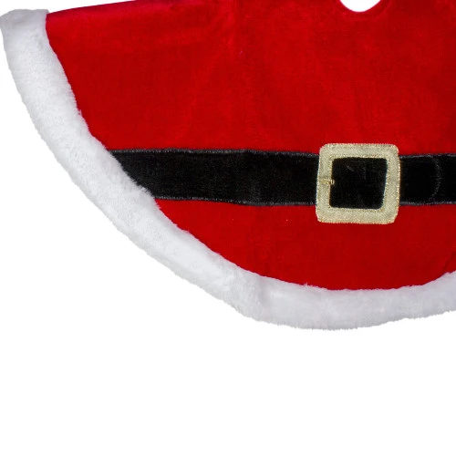 Northlight 20" Traditional Red And White Santa Claus Belt Buckle Mini Christmas Tree Skirt - Image 3