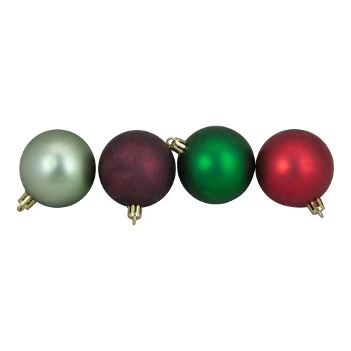 Northlight 60ct Red And Green Shatterproof 3-Finish Christmas Ball Ornaments 2.5" (60mm) - Image 3