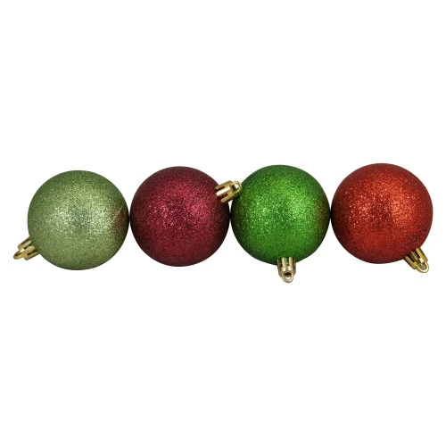 Northlight 60ct Red And Green Shatterproof 3-Finish Christmas Ball Ornaments 2.5" (60mm) - Image 4