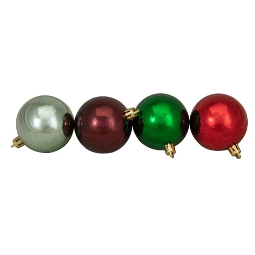 Northlight 60ct Red And Green Shatterproof 3-Finish Christmas Ball Ornaments 2.5" (60mm) - Image 5