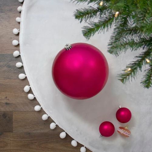 Northlight Magenta Pink Shatterproof Matte Christmas Ball Ornament 8" (200mm) - Image 2