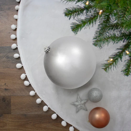 Northlight Silver Splendor Shatterproof Matte Christmas Ball Ornament 8" (200mm) - Image 2