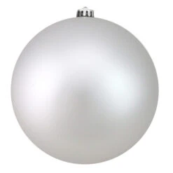 Northlight Silver Splendor Shatterproof Matte Christmas Ball Ornament 8" (200mm)