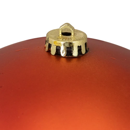 Northlight Burnt Orange Matte Shatterproof Christmas Ball Ornament 8" (200mm) - Image 3