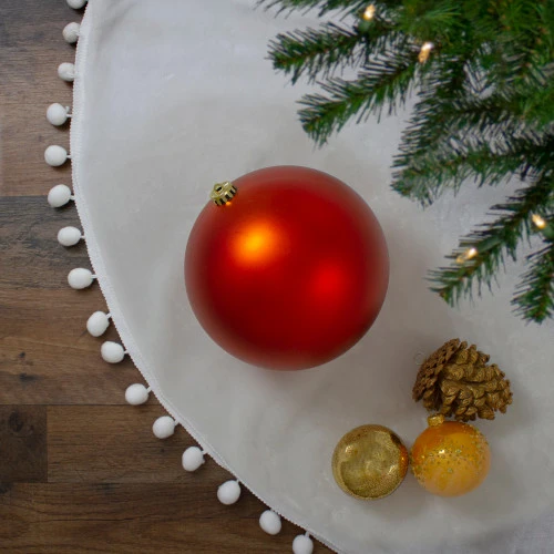 Northlight Burnt Orange Matte Shatterproof Christmas Ball Ornament 8" (200mm) - Image 2