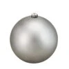 Northlight Matte Pewter Gray Shatterproof Christmas Ball Ornament 8" (200mm)