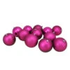 Northlight 12ct Pink Shatterproof 4-Finish Christmas Ball Ornaments 4" (100mm)