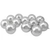 Northlight 12ct Silver Shatterproof Shiny Christmas Ball Ornaments 4" (100mm)