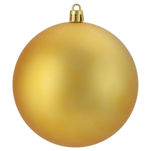 Northlight 12ct Vegas Gold Matte Shatterproof Christmas Ball Ornaments 4" (100mm) - Image 3