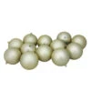 Northlight Set Of 12 Champagne Gold Shatterproof Matte Christmas Ball Ornaments 4"