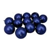Northlight 12ct Royal Blue Shiny Shatterproof Christmas Ball Ornaments 4" (101mm)