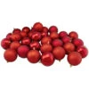 Northlight 32ct Red Shatterproof 4-Finish Christmas Ball Ornaments 3.25" (80mm)