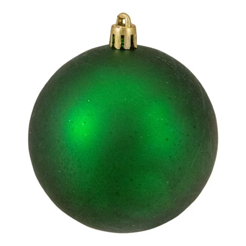 Northlight 32ct Xmas Green Shatterproof 4-Finish Christmas Ball Ornaments 3.25" (80mm) - Image 5