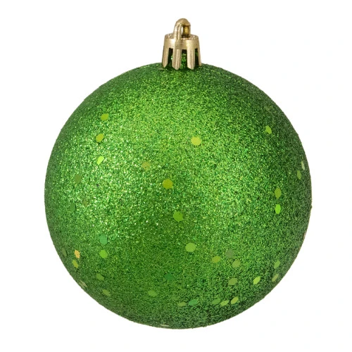 Northlight 32ct Xmas Green Shatterproof 4-Finish Christmas Ball Ornaments 3.25" (80mm) - Image 6