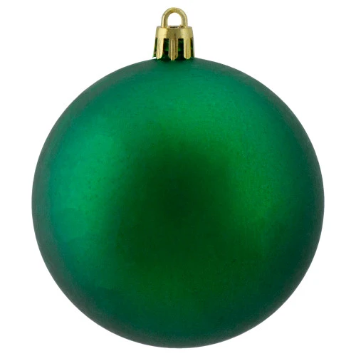 Northlight 32ct Xmas Green Shatterproof Matte Christmas Ball Ornaments 3.25" (80mm) - Image 2
