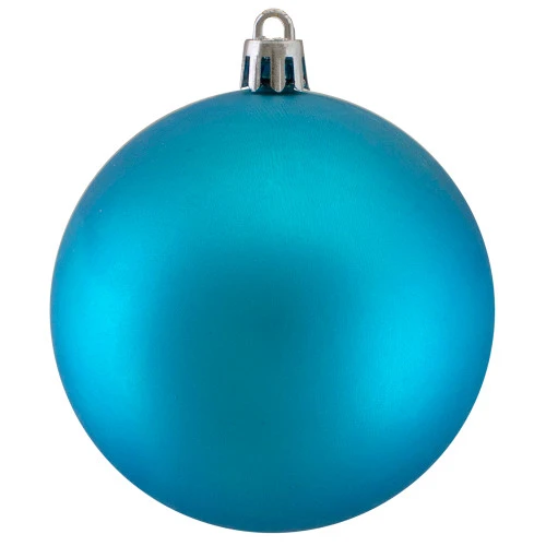 Northlight 60ct Turquoise Blue Shatterproof Matte Christmas Ball Ornaments 2.5" (60mm) - Image 3