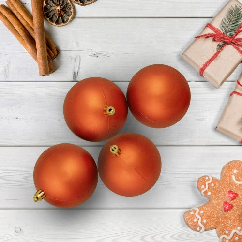 Northlight 32ct Orange Shatterproof Matte Christmas Ball Ornaments 3.25" (80mm) - Image 2