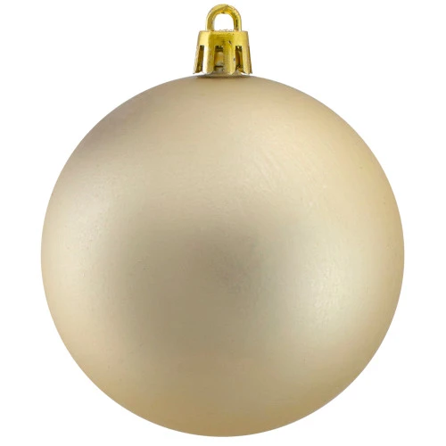 Northlight 32ct Matte Champagne Gold Shatterproof Christmas Ball Ornaments 3.25" (80mm) - Image 3
