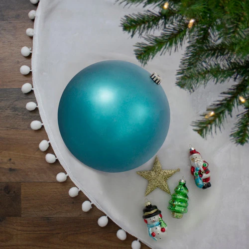 Northlight Turquoise Blue Matte Shatterproof Christmas Ball Ornament 10" (250mm) - Image 2