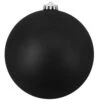 Northlight 10" Jet Black Shatterproof Matte Christmas Ball Ornament (250mm)