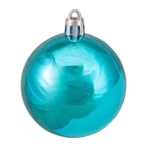 Northlight 60ct Turquoise Blue Shatterproof 4-Finish Christmas Ball Ornaments 2.5" (60mm) - Image 6
