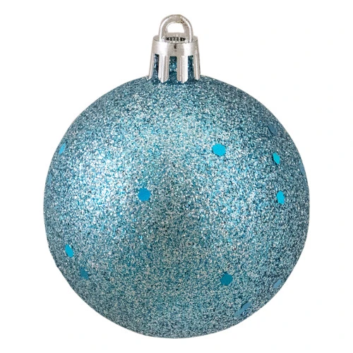 Northlight 60ct Turquoise Blue Shatterproof 4-Finish Christmas Ball Ornaments 2.5" (60mm) - Image 5
