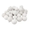 Northlight 60ct Winter White Shatterproof 4-Finish Christmas Ball Ornaments 2.5" (60mm)