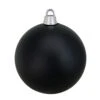 Northlight Matte Jet Black Shatterproof Christmas Ball Ornament 12" (300mm)