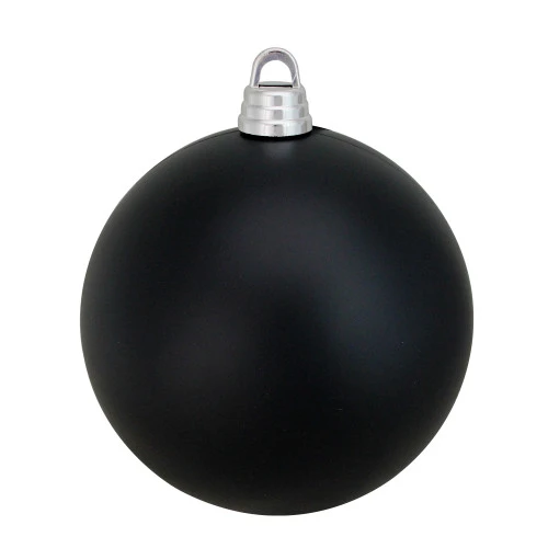 Northlight Matte Jet Black Shatterproof Christmas Ball Ornament 12" (300mm)