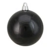 Northlight Shiny Jet Black Shatterproof Christmas Ball Ornament 12" (300mm)