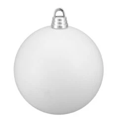 Northlight Winter White Shatterproof Matte Christmas Ball Ornament 12" (300mm)
