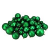 Northlight 50ct Green Shatterproof 2-Finish Christmas Ball Ornaments 4" (100mm)