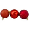 Northlight 100ct Red Shatterproof 3-Finish Christmas Ball Ornaments 2.5" (60mm)
