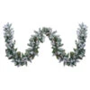 Northlight 9' X 10" Pre-Lit Flocked Pine Artificial Christmas Garland - Multi Color Lights