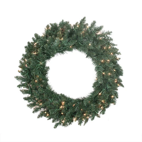 Northlight Pre-Lit Traditional Pine Artificial Christmas Wreath - 30-Inch, Clear Lights - Image 2
