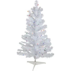Northlight 3' Pre-lit White Iridescent Pine Artificial Christmas Tree - Multi Lights