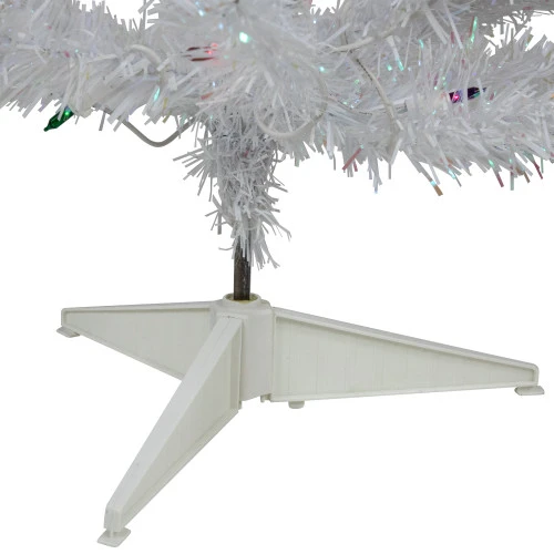 Northlight 3' Pre-lit White Iridescent Pine Artificial Christmas Tree - Multi Lights - Image 2