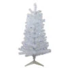 Northlight 3' Pre-Lit White Medium Pine Artificial Christmas Tree - Blue Lights