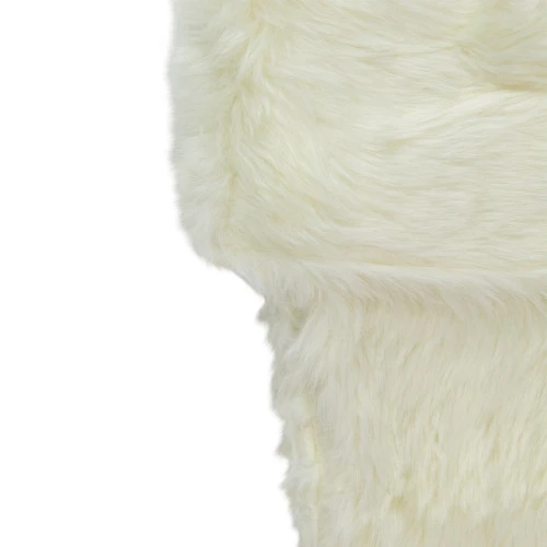Northlight 20" Ivory White Super Soft Faux Fur Decorative Christmas Stocking - Image 4