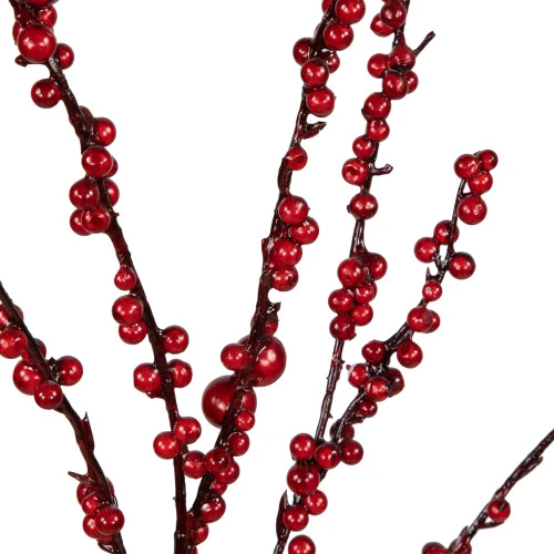 Northlight 50" Artificial Red Berry Christmas Twig Tree With Square Stand, Unlit - Image 4
