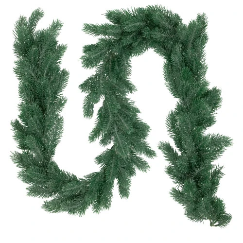 Northlight 6' X 7" Frosted And Dusted Green Pine Artificial Christmas Garland - Unlit