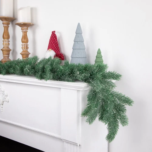 Northlight 6' X 7" Frosted And Dusted Green Pine Artificial Christmas Garland - Unlit - Image 2