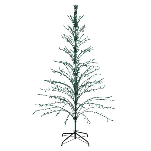 Northlight 6' Pre-Lit Green Cascade Twig Tree Christmas Outdoor Decor - Green Lights