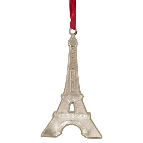 Northlight 3.5" Silver And Blue Eiffel Tower Christmas Ornament Plated With Crystal Accents - Image 4