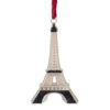 Northlight 3.5" Silver And Blue Eiffel Tower Christmas Ornament Plated With Crystal Accents