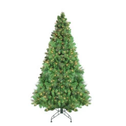 Northlight 7.5' Pre-Lit Medium Canterbury Spruce With Dewdrops Artificial Christmas Tree - Clear LED Lights