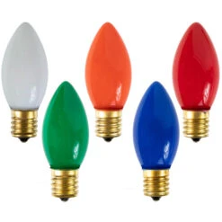 Northlight Pack Of 25 C9 Multi-Color Opaque Christmas Replacement Bulbs