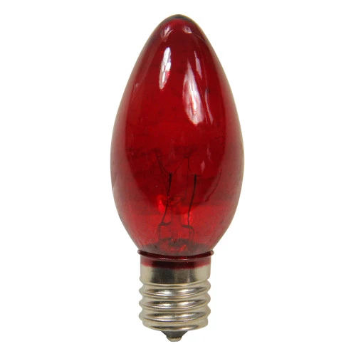 Northlight Pack Of 25 Transparent Red C9 Christmas Replacement Bulbs - Image 2
